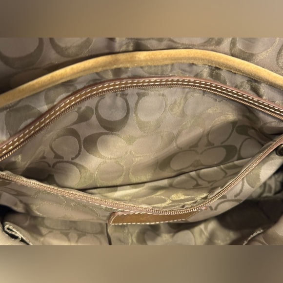 Coach C04S-9674 vintage suede flap-over boho SoHo leather accents Rare EUC w Tag - Picture 15 of 17